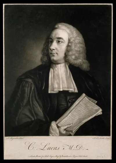 Charles Lucas. Mezzotint by J. McArdell, 1755, after Sir J. Reynolds
