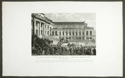 Charles-Philippe d'Artois Leaving for the Cour des Aides, Paris, from the series Tableaux historiques de la Révolution française