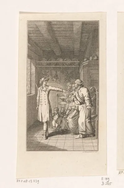 Charles Primrose met de portemonnee van Burchell