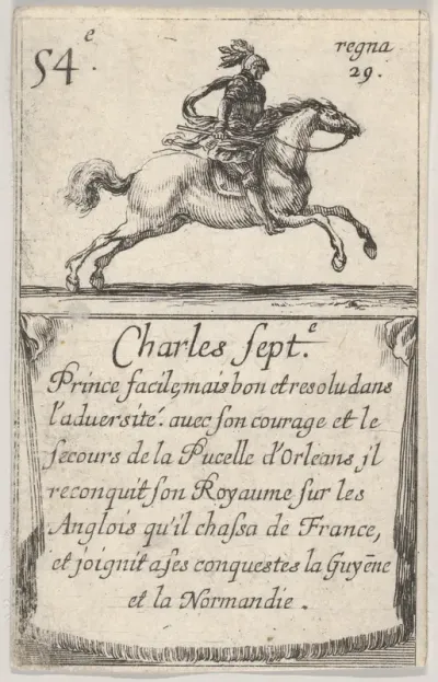Charles Sept.-e / Prince facile..., from "Game of the Kings of France" (Jeu des Rois de France)