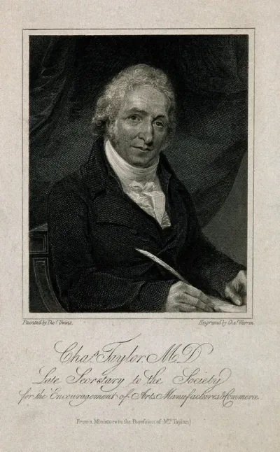 Charles Taylor. Line engraving by C. Warren after T. Uwins