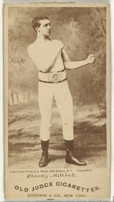 Charley Mitchell, from the Celebrities and Prizefighters series (N174) for Old Judge Cigarettes