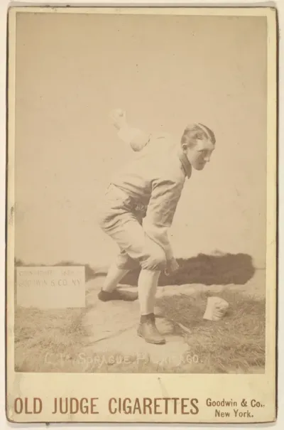 Charlie Sprague, Pitcher, Chicago, from the series Old Judge Cigarettes