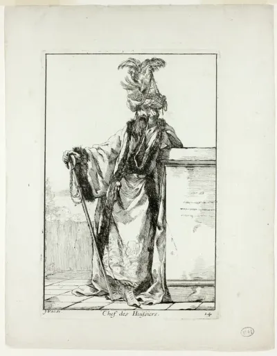 Chef des Huissiers, plate fourteen from Caravanne du Sultan à la Mecque