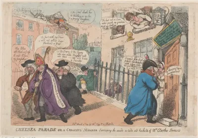 Chelsea Parade or a Croaking Member Surveying The Inside Outside and Backside of Mrs Clarke's Premises