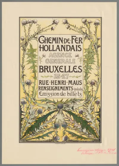 Chemin de fer Hollandais. Agence Generale Bruxelles