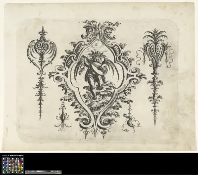 Cherub playing lute