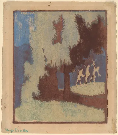 Chestnut Trees in Moonlight