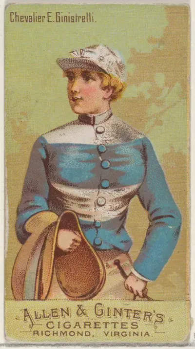 Chevalier E. Ginistrelli, from the Racing Colors of the World series (N22b) for Allen & Ginter Cigarettes
