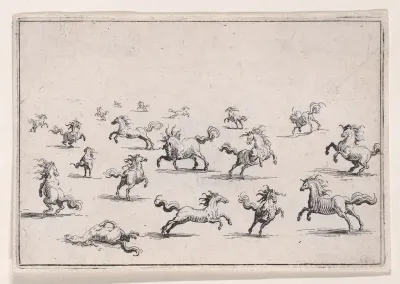 Chevaux Courant en Liberté (Horses Running Freely), from Les Caprices Series B, The Nancy Set