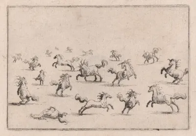 Chevaux Courant en Liberté (Horses Running Freely), from "Les Caprices" Series B, The Nancy Set