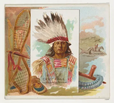 Chief Gall, Hunkpapa Sioux, from the American Indian Chiefs series (N36) for Allen & Ginter Cigarettes