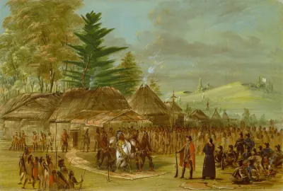 Chief of the Taensa Indians Receiving La Salle. March 20