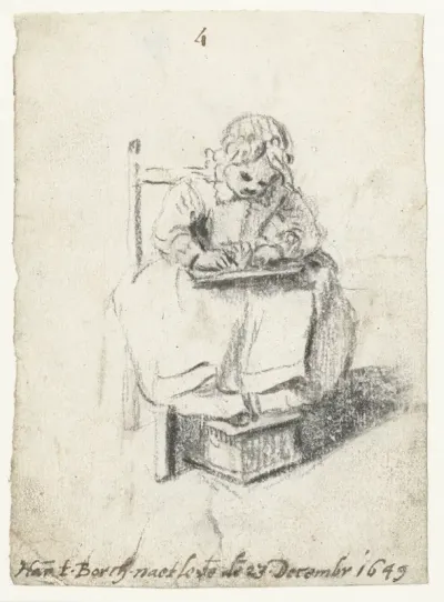 Child Drawing or Writing