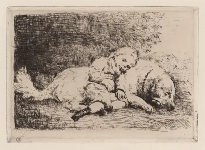 Child with a Dog