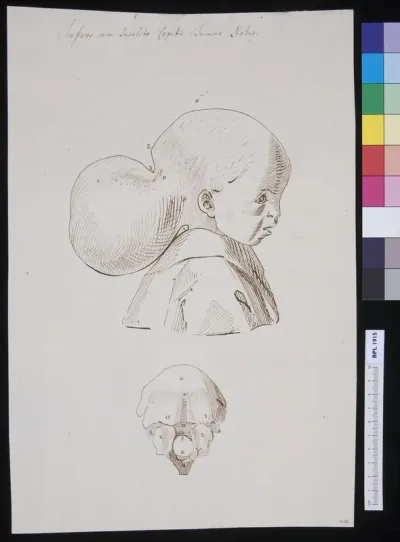 Child with tumor in its neck