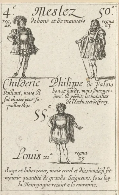 Childerik I, Filips VI en Lodewijk XI