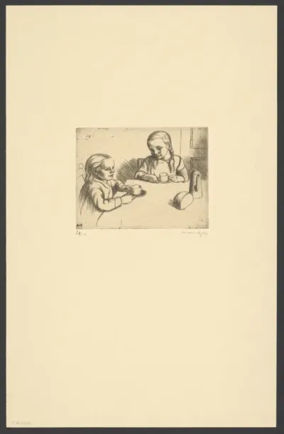 Children at breakfast