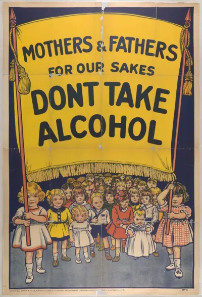 Children demonstrating against alcohol
