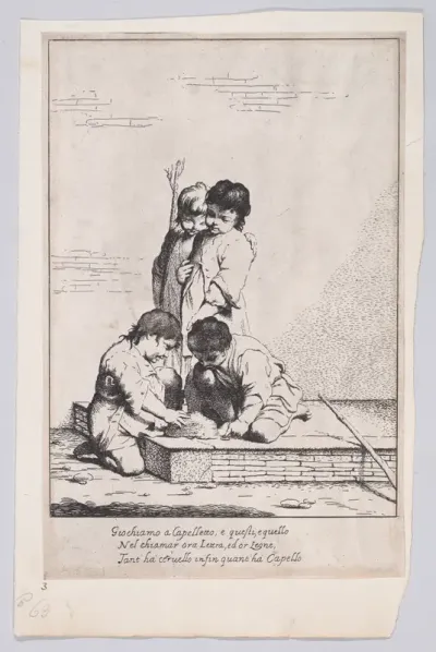 Children playing "à Capelletto"