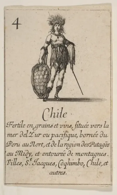 Chile, from the playing cards "Jeu de la Géographie"