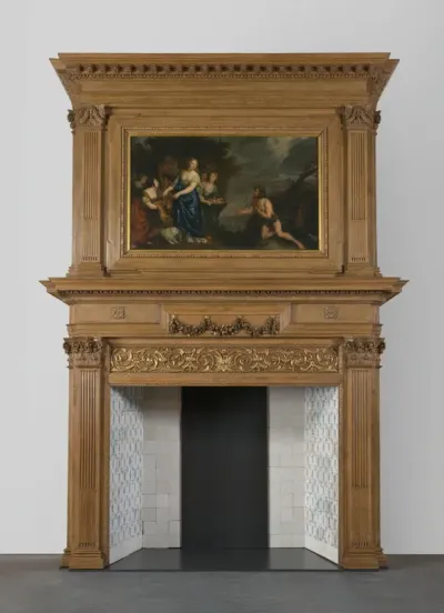Chimney piece with representation of Odysseus and Nausicaa