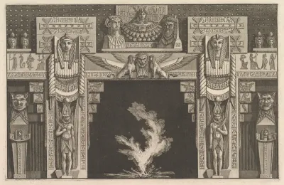 Chimneypiece in the Egyptian style, from Diverse Maniere d'adornare i cammini (...) (Different Ways of ornamenting chimneypieces and all other parts of houses)