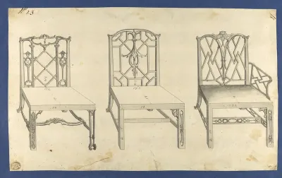 Chinese Chairs, in Chippendale Drawings, Vol. I