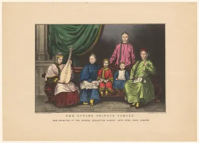 Chinese familie met muziekinstrumenten