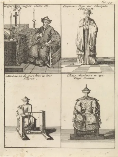 Chinese geestelijke / Chinese filosoof / Chinese handwerker / Chinese ambtenaar