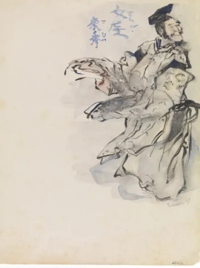 Chinoiserie, een man