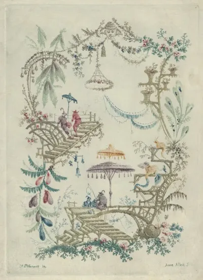 Chinoiserie, from "Nouvelle Suite de Cahiers arabesques chinois a l'usage des dessinateurs et des peintres"