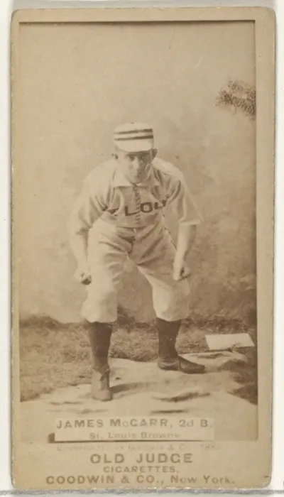 Chippy McGarr, 2nd Base, St. Louis Browns, from the Old Judge series (N172) for Old Judge Cigarettes
