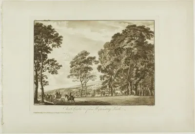 Chirk Castle and c. from Wynnstay Park, plate three from Twelve Views in North Wales