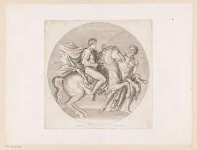 Chiron leert Hercules paardrijden