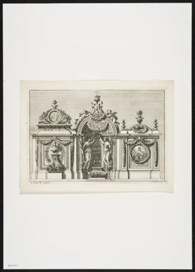Choir screen with biblical scenes, angels and putti