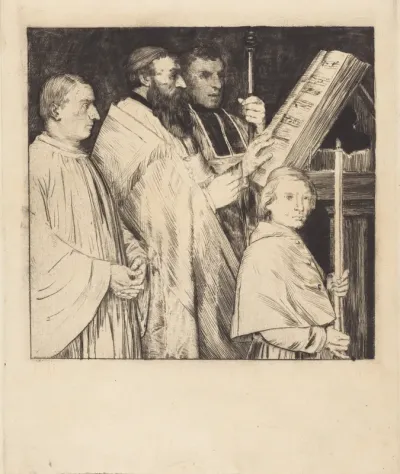 Choristers, 1st plate (Le lutrin)