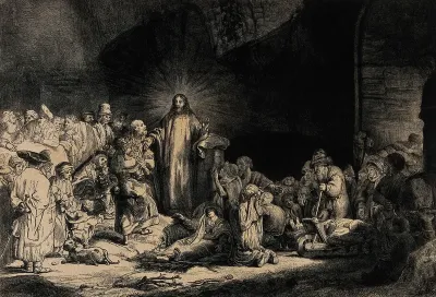 Christ among sick people and the Pharisees ('The hundred guilder print')