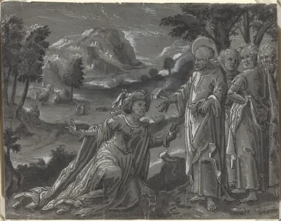 Christ and the Adulteress [recto]