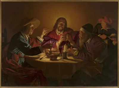 Christ and the disciples at Emmaus