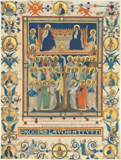 Christ and the Virgin Enthroned with Forty Saints