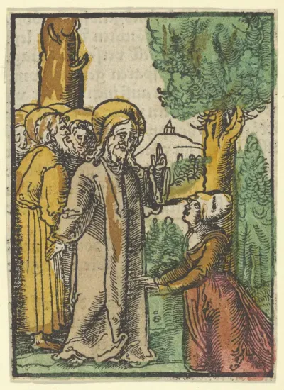 Christ and the Woman Issuing Blood, from Das Plenarium