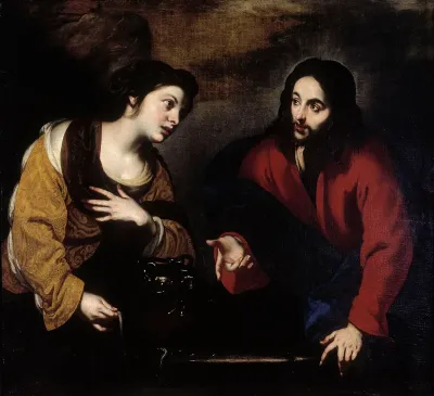 Christ and the woman of Samaria