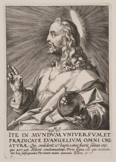 Christ (as Salvator Mundi), from Christ, the Apostles and St Paul with the Creed