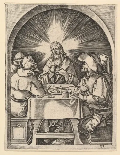 Christ at Emmaus, from "The Passion of Christ", after Dürer