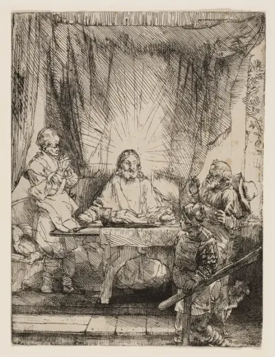 Christ at Emmaus: The Larger Plate