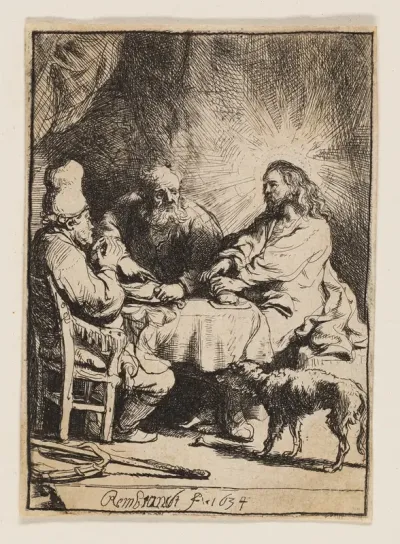Christ at Emmaus: The Smaller Plate