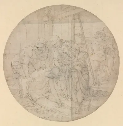 Christ at the Foot of the Cross, Mourned by Mary and John