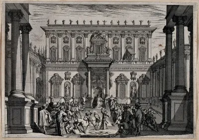 Christ beaten and mocked before the High Priest Caiaphas