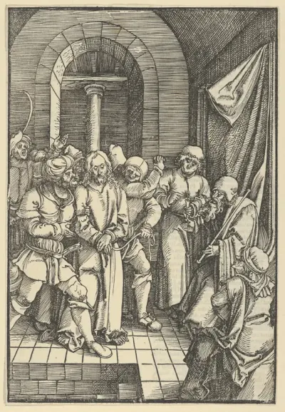 Christ before Annas, from Speculum passionis domini nostri Ihesu Christi